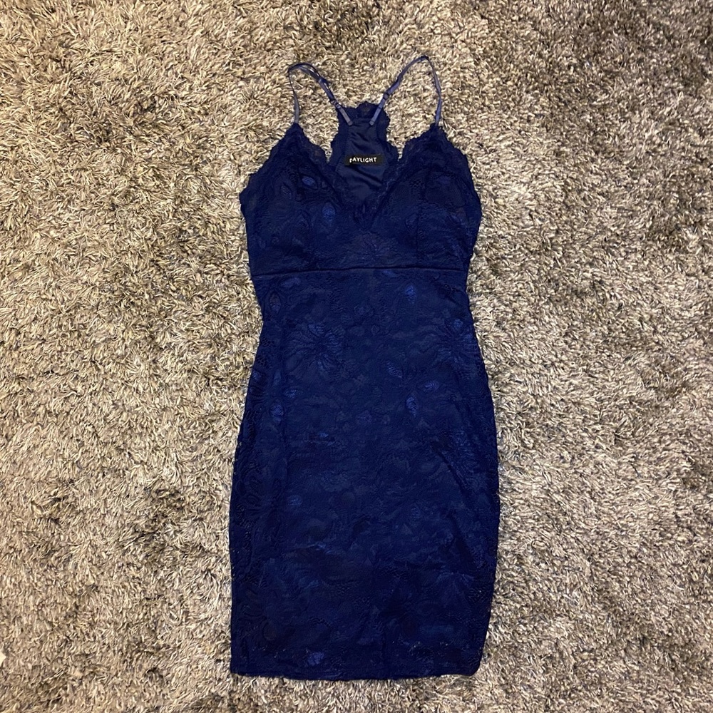 Babe Society - Navy Blue Lace Dress